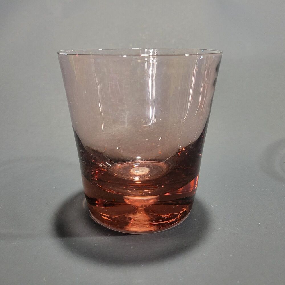 Estelle Colored Glass Rocks Whiskey Glass  Amber Set of 3